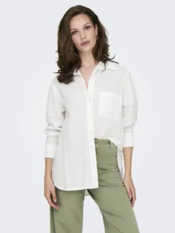 ONLSALINA L/S SHIRT WVN NOOS cloud dancer