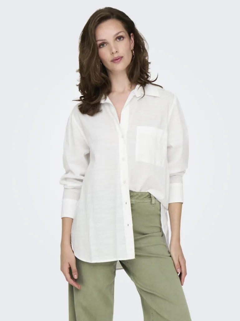 ONLSALINA L/S SHIRT WVN NOOS cloud dancer