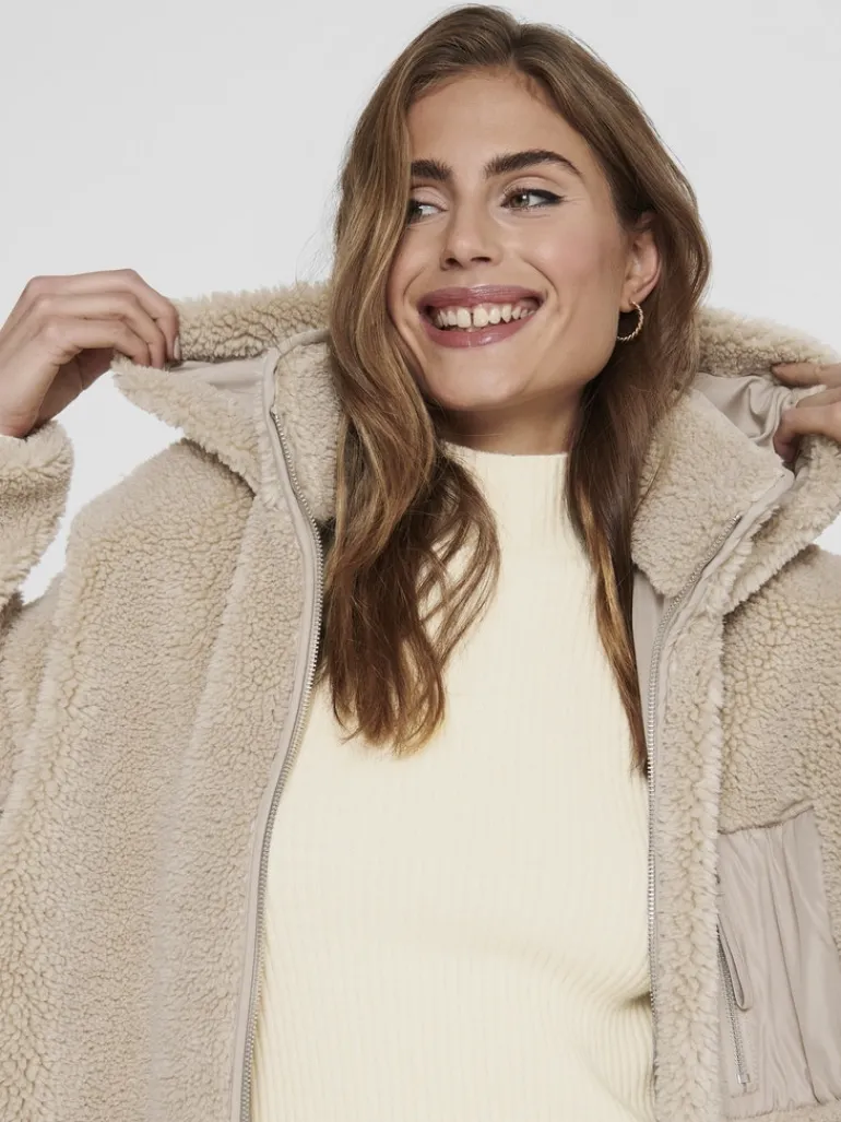 ONLSASCHA SHERPA JACKET LIFE OTW NOOS cuban sand