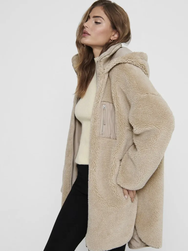 ONLSASCHA SHERPA JACKET LIFE OTW NOOS cuban sand