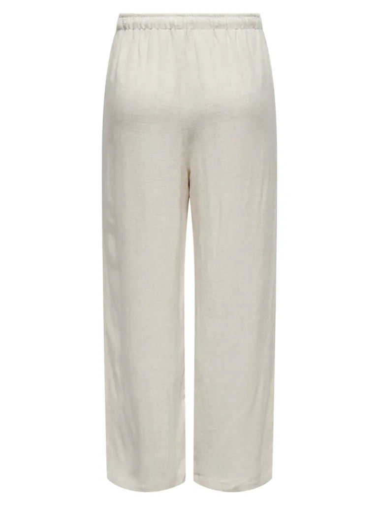 ONLSIESTA MW PULL-UP LINEN BL PNT NOOS moonbeam