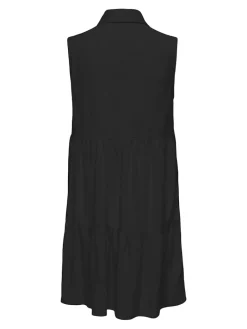 ONLSIESTA S/L LINEN BL SHIRT DRESS PNT black