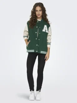 ONLSILJA LIFE BOMBER JACKET CC OTW green jacket