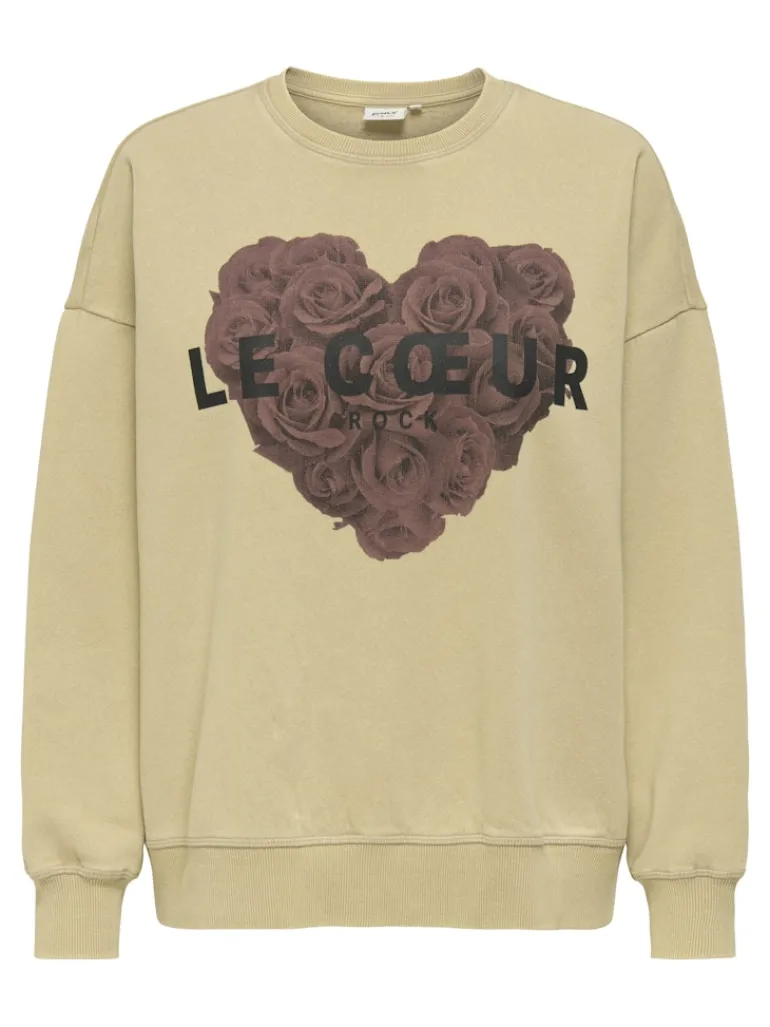 ONLSINNA L/S O-NECK PRINT BOX SWT pumice stone