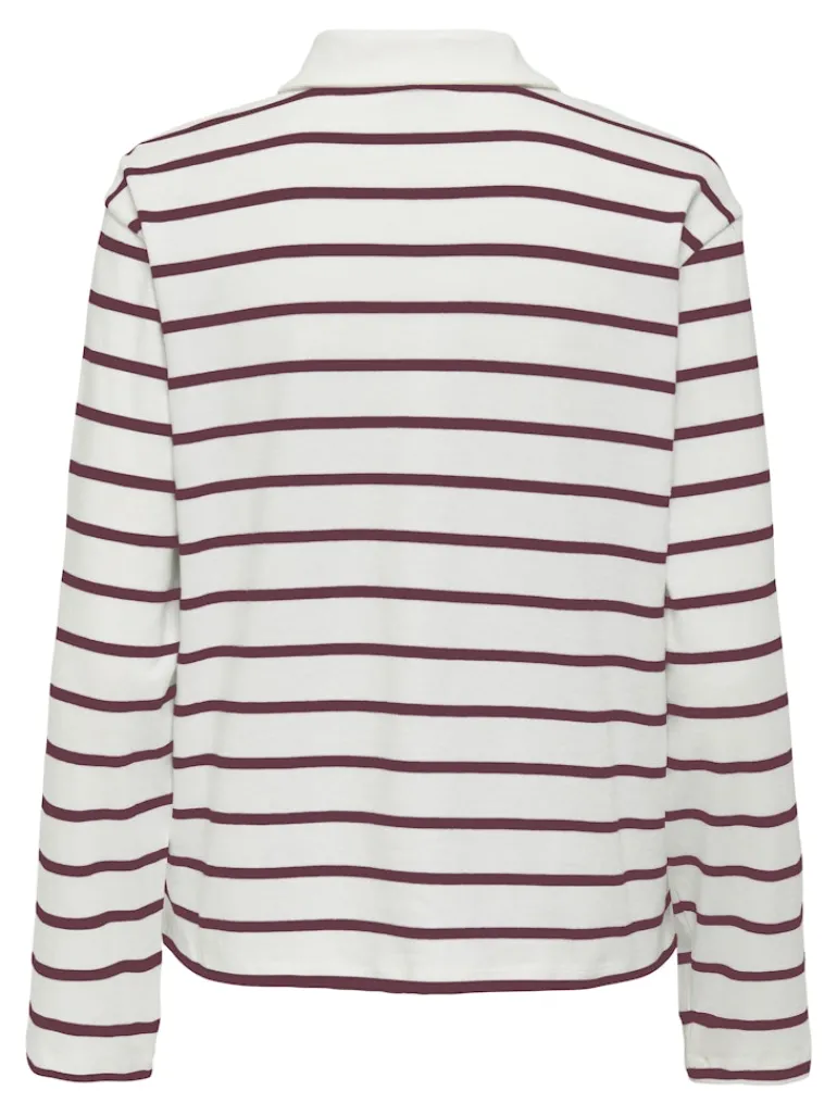 ONLSIRA L/S POLO JRS burgundy