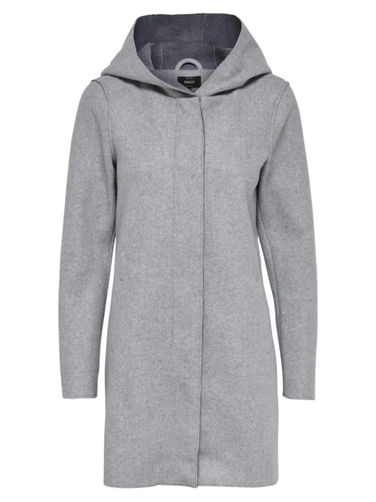 ONLSIRI BONDED HOOD COAT CC OTW light grey melange