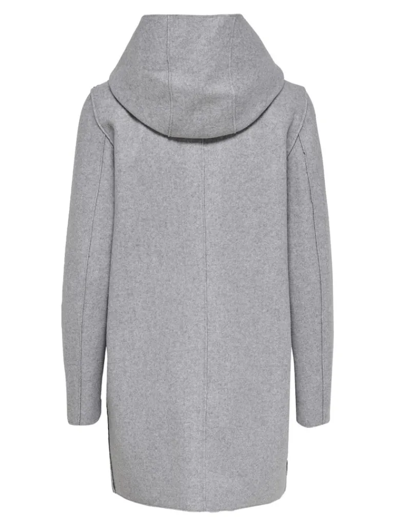 ONLSIRI BONDED HOOD COAT CC OTW light grey melange