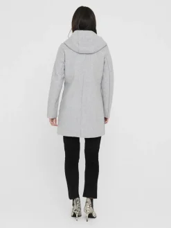 ONLSIRI BONDED HOOD COAT CC OTW light grey melange