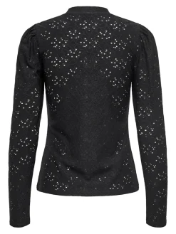 ONLSMILLA LIFE L/S PUFF TOP JRS black