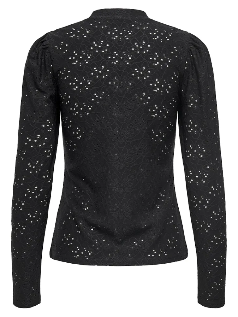 ONLSMILLA LIFE L/S PUFF TOP JRS black