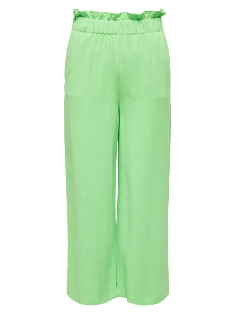 ONLSOLVI HW LINEN BL CULOTTE PNT summer green