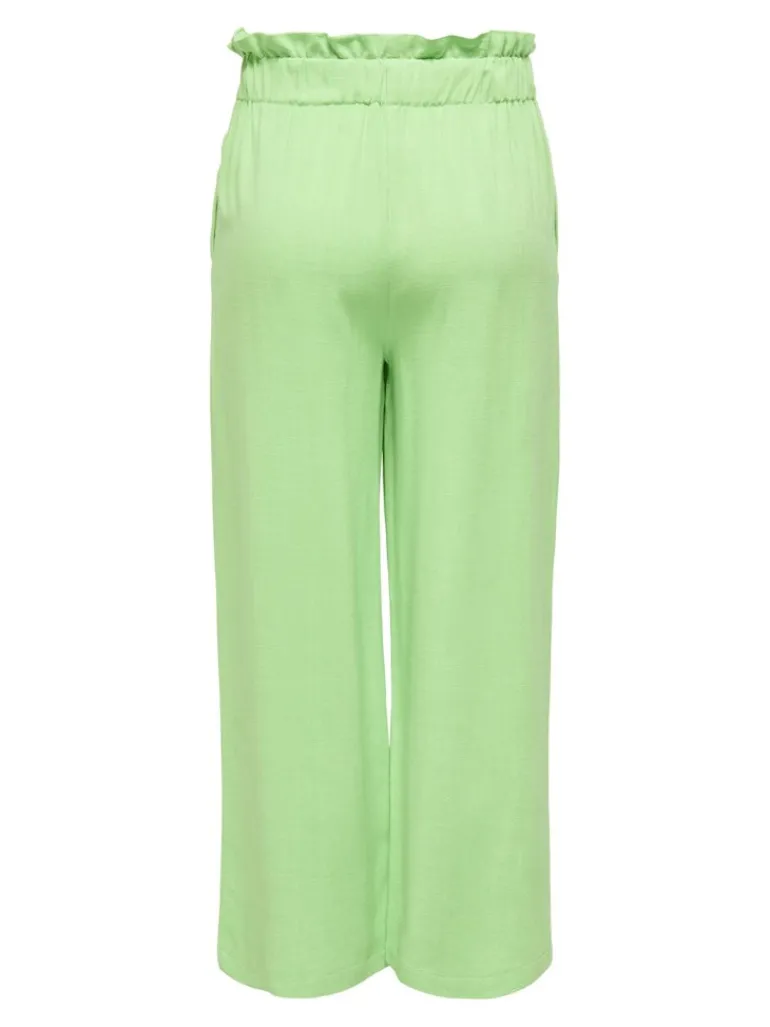 ONLSOLVI HW LINEN BL CULOTTE PNT summer green