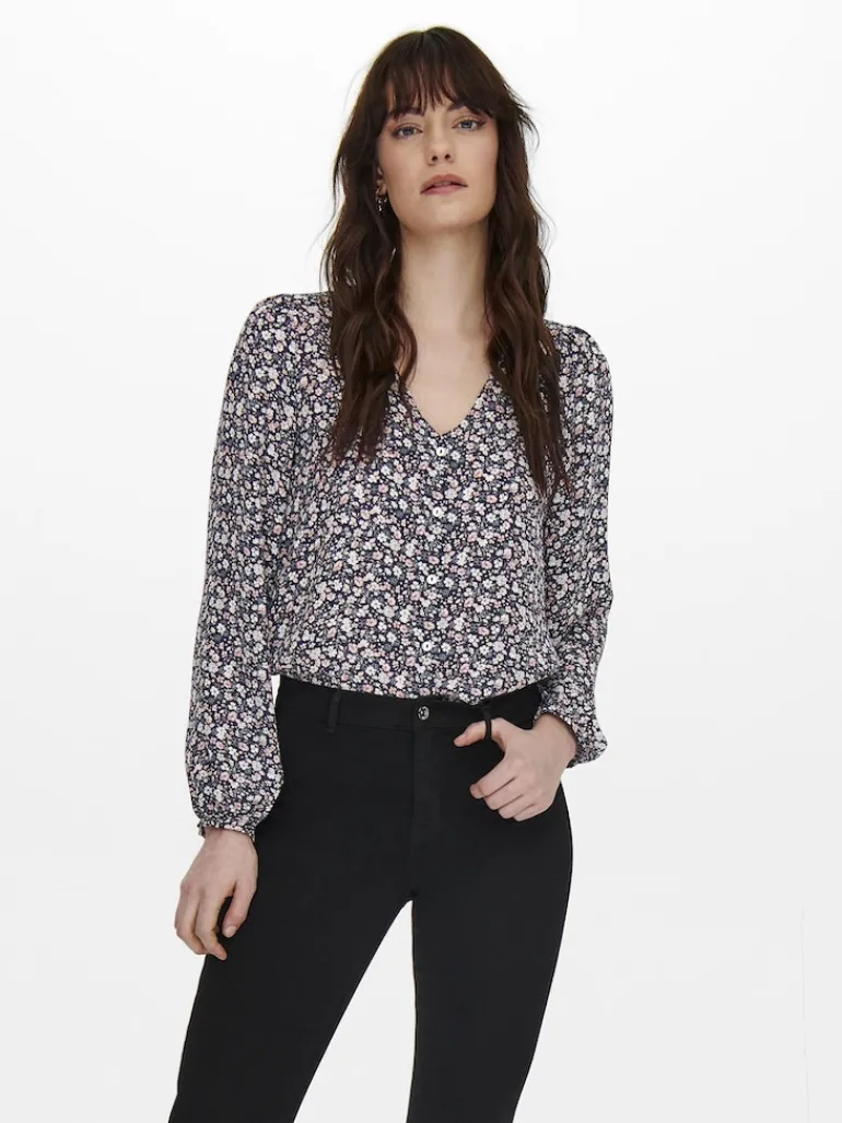 ONLSONJA LIFE L/S BUTTON TOP PTM night sky2