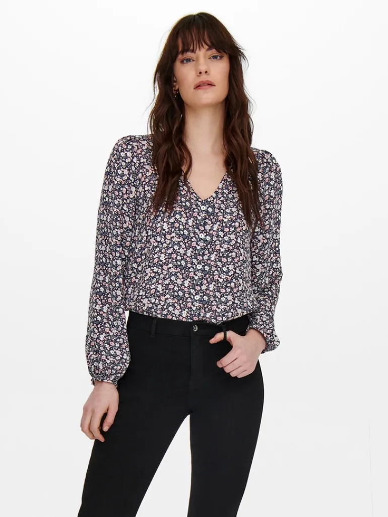 ONLSONJA LIFE L/S BUTTON TOP PTM night sky2