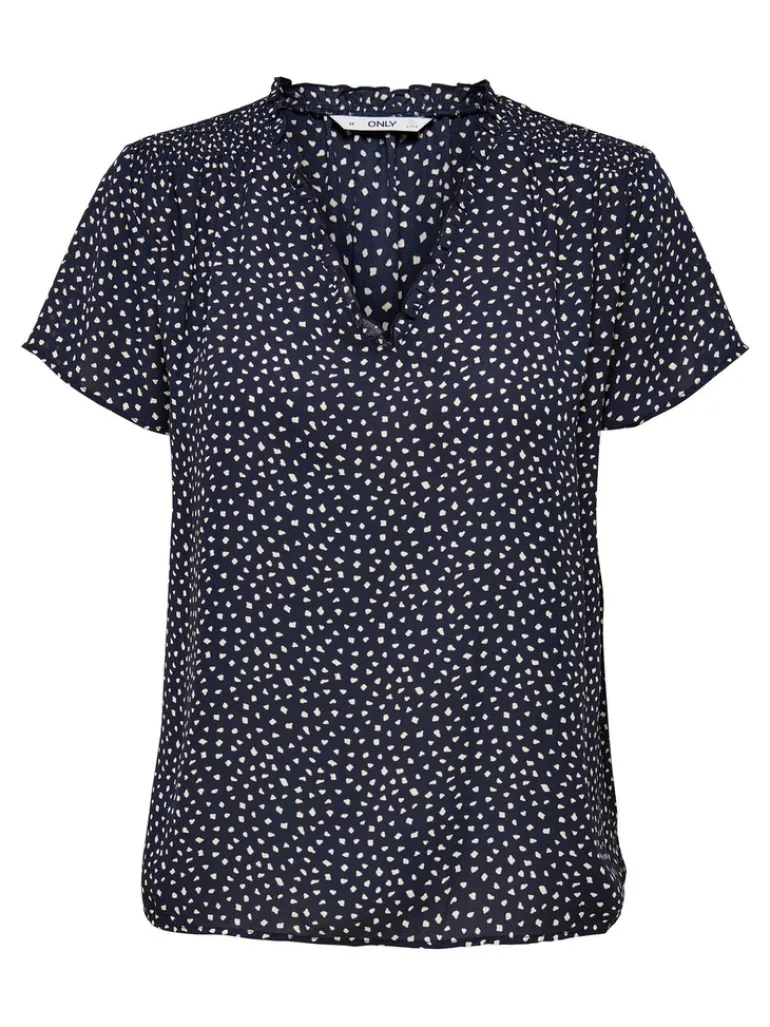 ONLSONJA LIFE S/S V-NECK TOP PTM night sky1