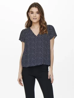 ONLSONJA LIFE S/S V-NECK TOP PTM night sky1