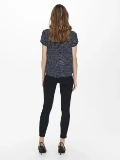 ONLSONJA LIFE S/S V-NECK TOP PTM night sky1