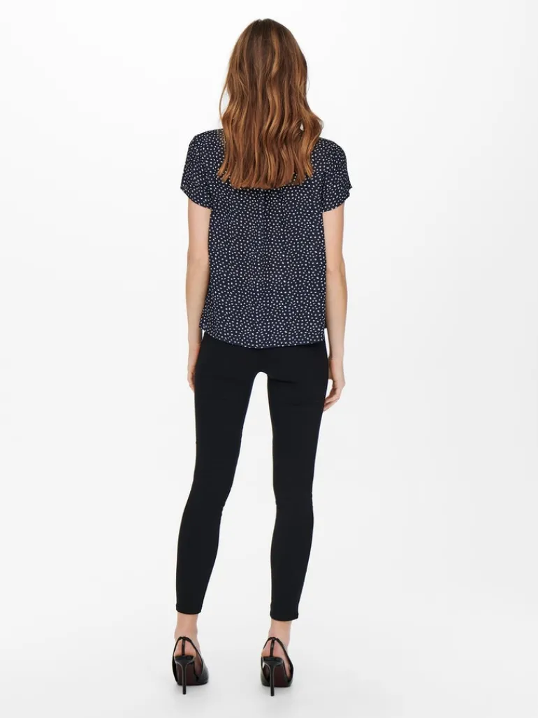 ONLSONJA LIFE S/S V-NECK TOP PTM night sky1