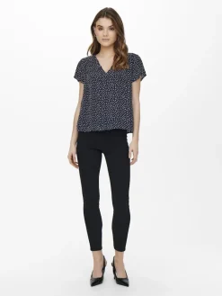 ONLSONJA LIFE S/S V-NECK TOP PTM night sky1