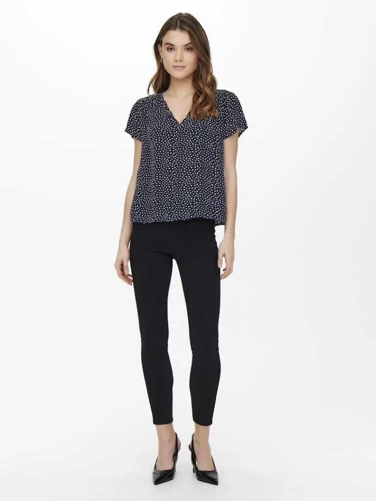 ONLSONJA LIFE S/S V-NECK TOP PTM night sky1