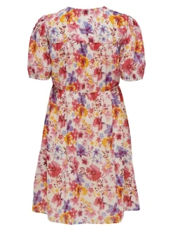 ONLSTAR LIFE FIA S/S FRILL DRESS PTM camellia rose