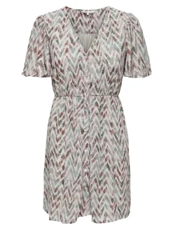 ONLSTAR LIFE S/S SLOANE DRESS PTM cloud dancer