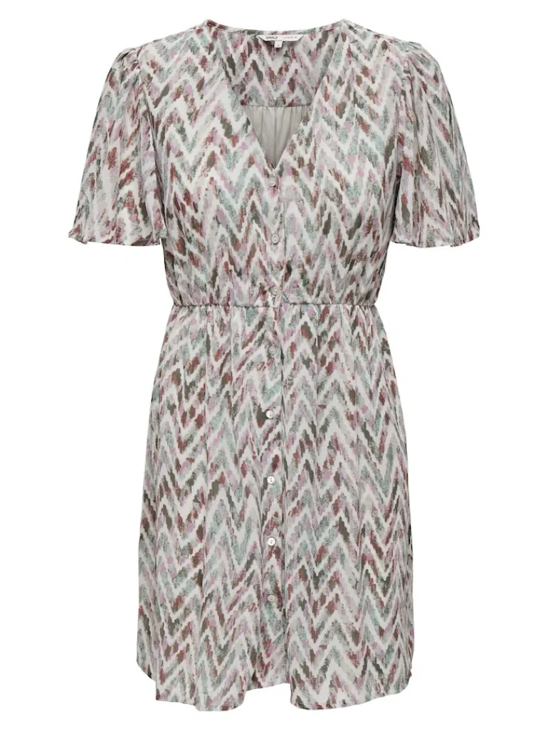 ONLSTAR LIFE S/S SLOANE DRESS PTM cloud dancer