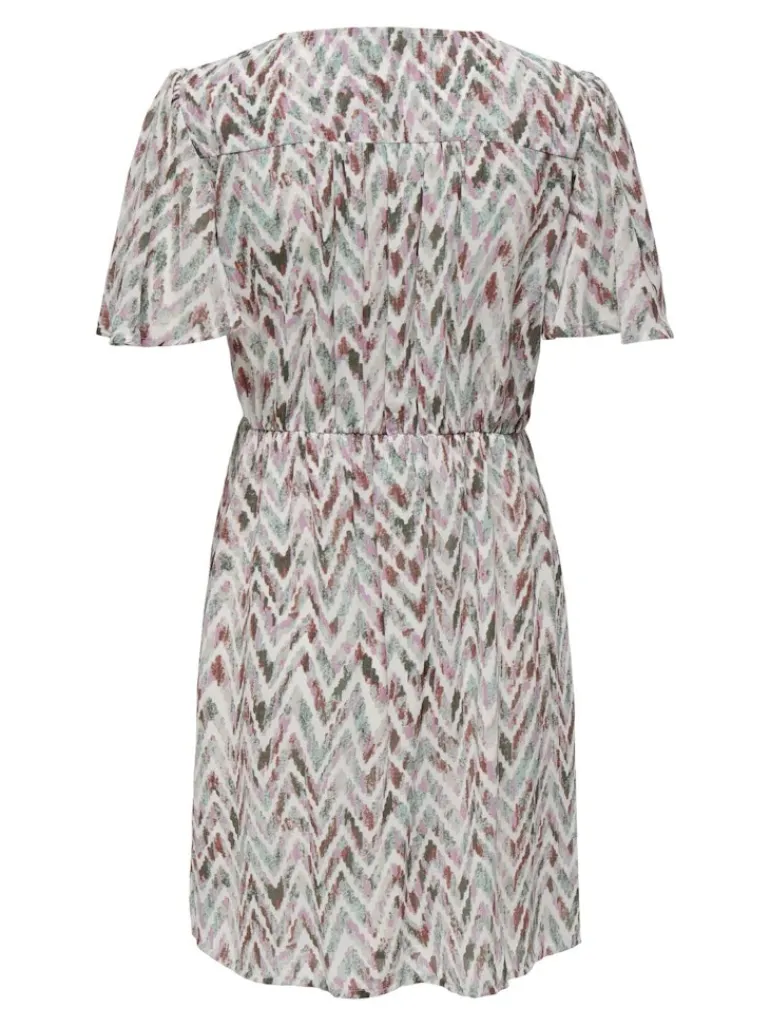 ONLSTAR LIFE S/S SLOANE DRESS PTM cloud dancer