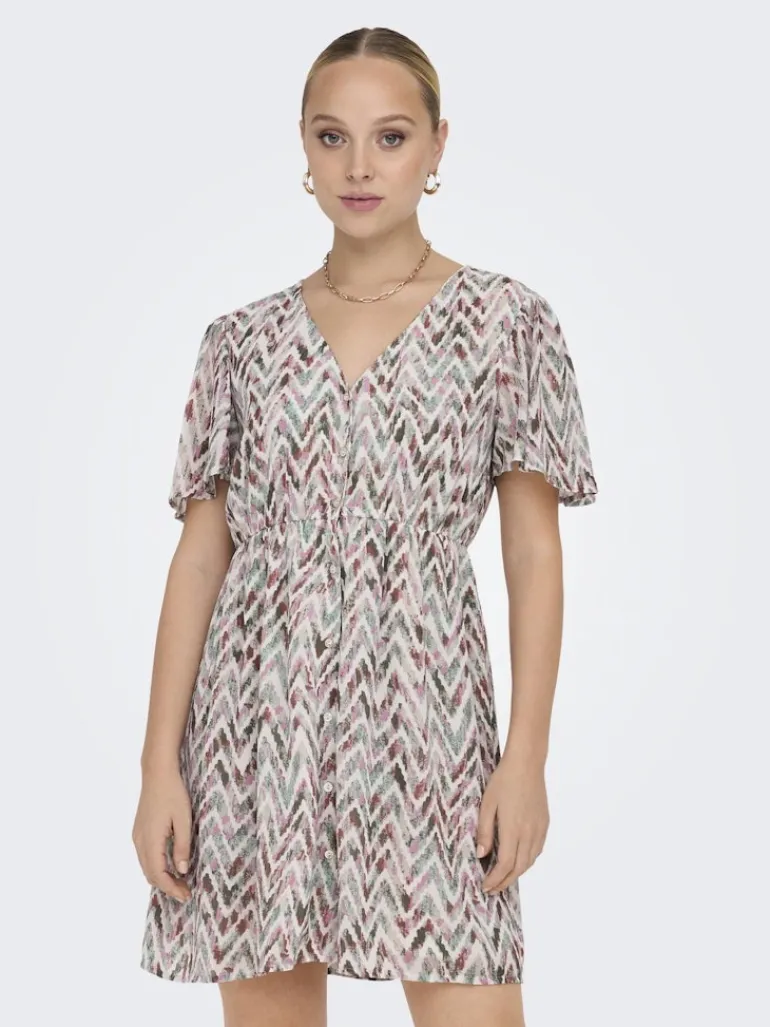 ONLSTAR LIFE S/S SLOANE DRESS PTM cloud dancer