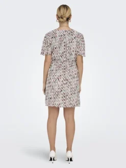 ONLSTAR LIFE S/S SLOANE DRESS PTM cloud dancer