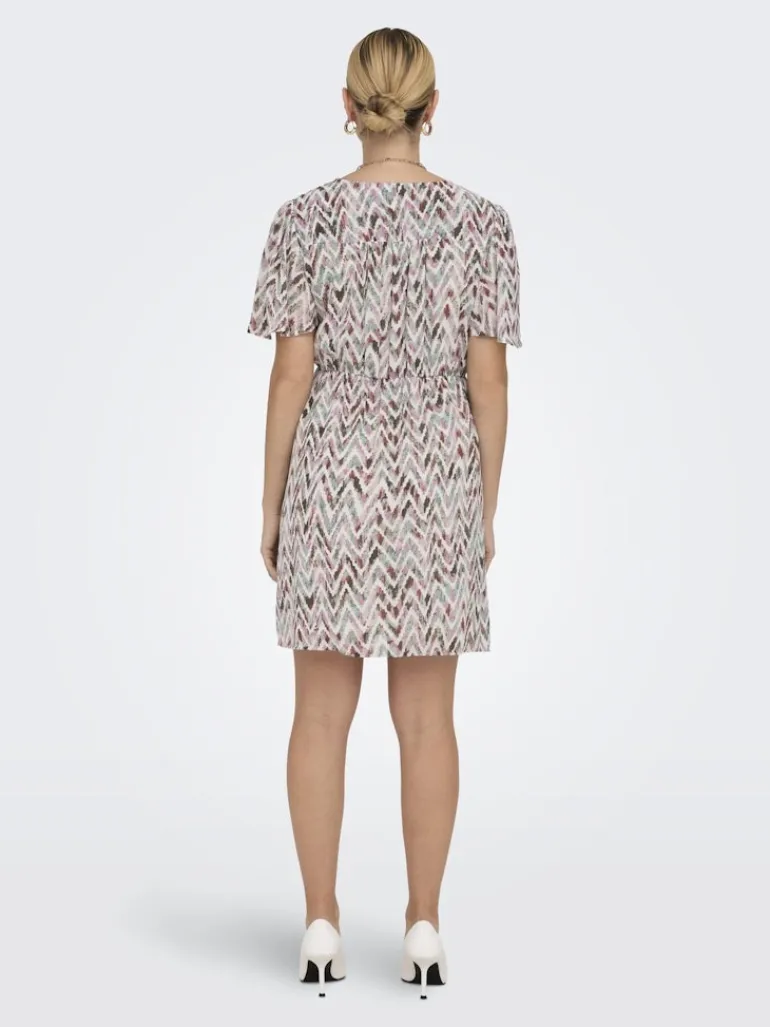 ONLSTAR LIFE S/S SLOANE DRESS PTM cloud dancer