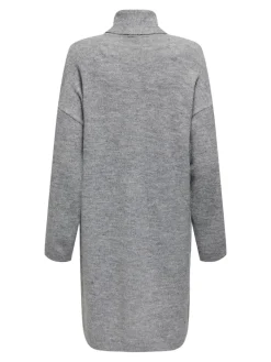 ONLTALIO LS STRIPE ROLLNECK DRESS BF KNT light grey melange