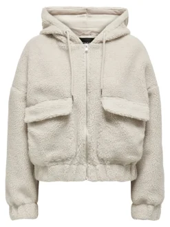 ONLTANJA TEDDY HOOD JACKET OTW NOOS pumice stone