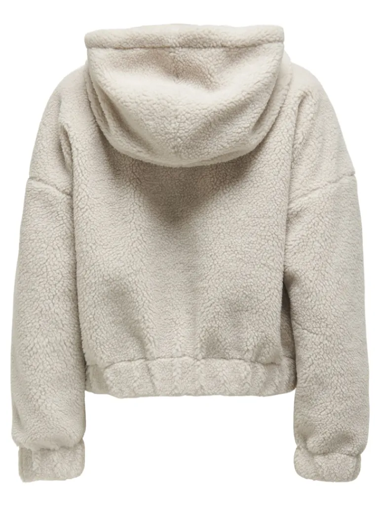 ONLTANJA TEDDY HOOD JACKET OTW NOOS pumice stone