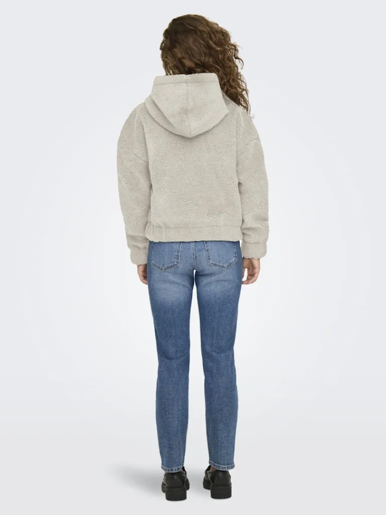 ONLTANJA TEDDY HOOD JACKET OTW NOOS pumice stone