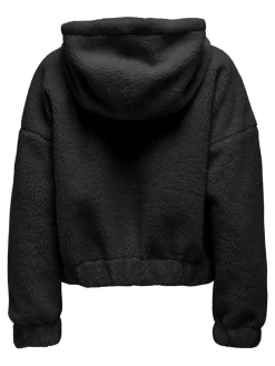 ONLTANJA TEDDY HOOD JACKET OTW NOOS black