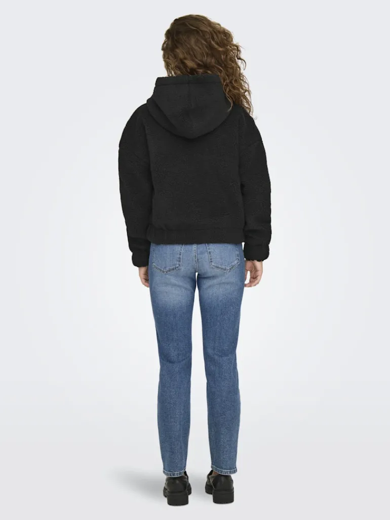 ONLTANJA TEDDY HOOD JACKET OTW NOOS black