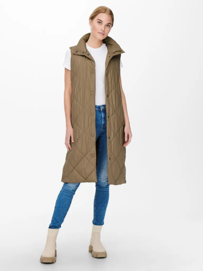 ONLTANZIA QUILTED WAISTCOAT CC OTW tigers eye