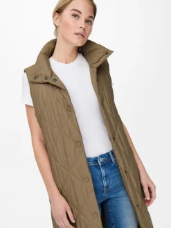 ONLTANZIA QUILTED WAISTCOAT CC OTW tigers eye