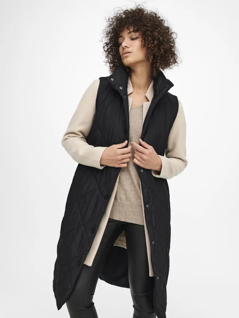 ONLTANZIA QUILTED WAISTCOAT CC OTW black