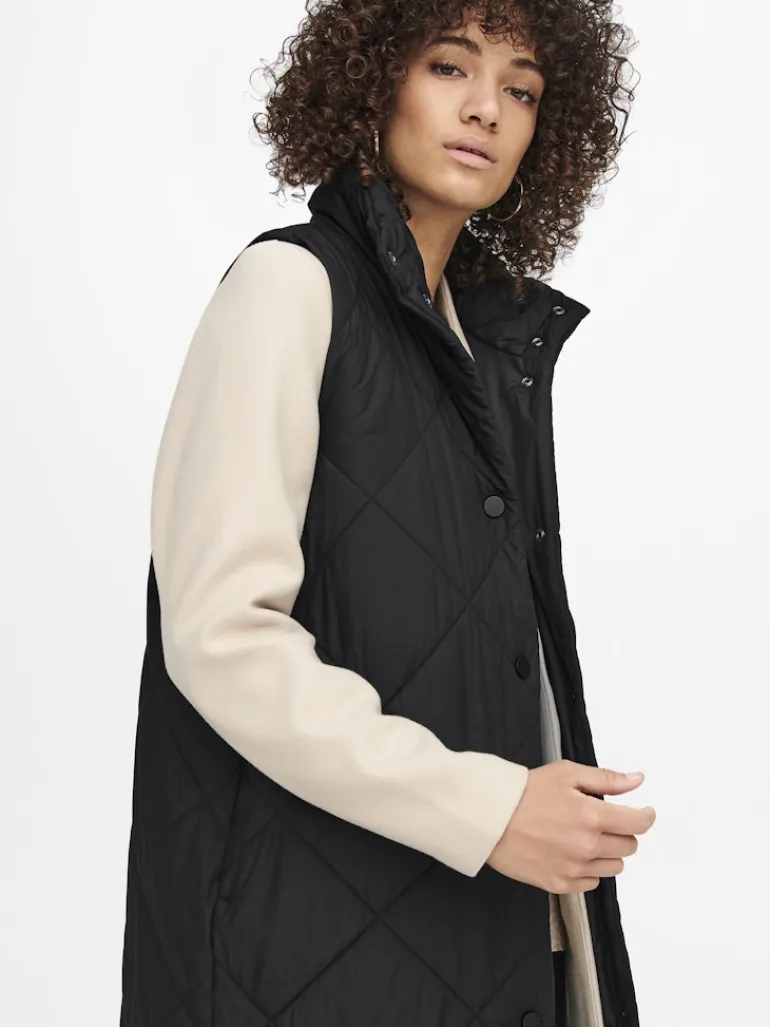 ONLTANZIA QUILTED WAISTCOAT CC OTW black