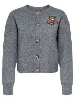 ONLTEDDY LS CARDIGAN EX KNT medium grey melange