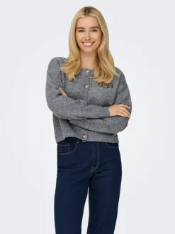 ONLTEDDY LS CARDIGAN EX KNT medium grey melange