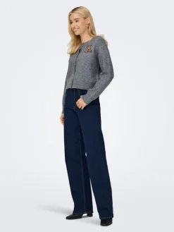 ONLTEDDY LS CARDIGAN EX KNT medium grey melange