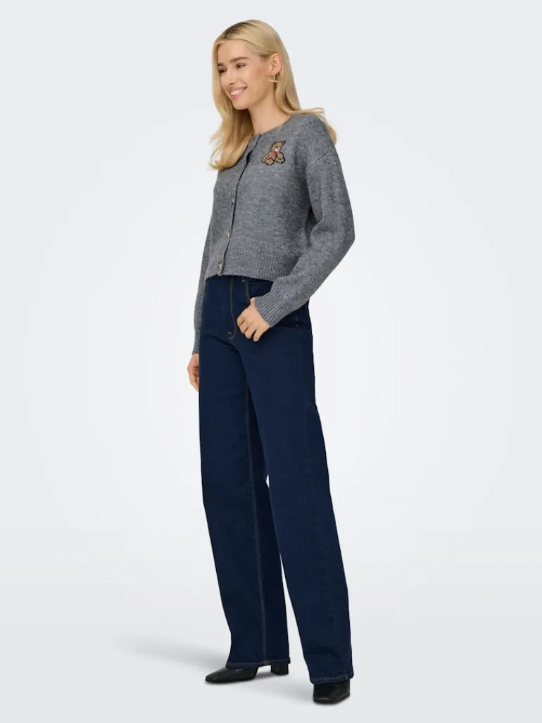 ONLTEDDY LS CARDIGAN EX KNT medium grey melange