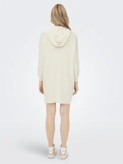 ONLTESSA CAREY L/S HOOD DRESS KNT pumice stone