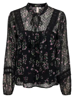 ONLTESSA ELIZA LS TOP WVN black