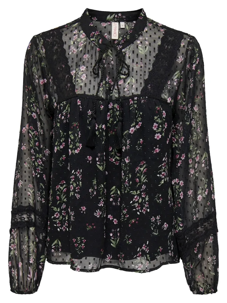 ONLTESSA ELIZA LS TOP WVN black