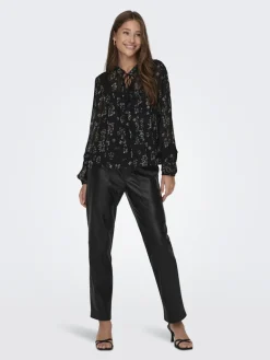 ONLTESSA ELIZA LS TOP WVN black