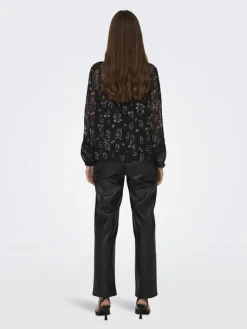 ONLTESSA ELIZA LS TOP WVN black